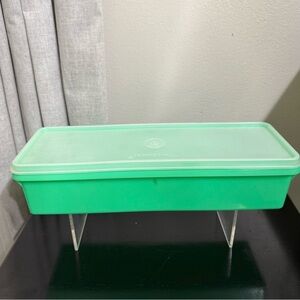 Vintage Tupperware Celery Keeper Crisper Container Green Jadeite